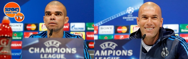 Rueda de prensa de Pepe y Zidane previa al partido ante el AS Roma