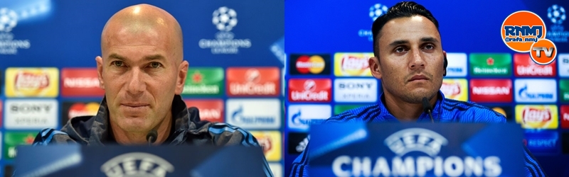 Rueda de prensa de Zidane y Keylor Navas previa al partido ante el Manchester City