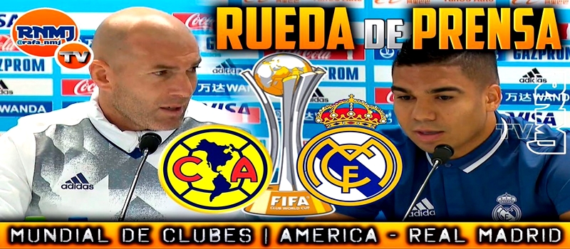 Rueda de prensa de Zinedine Zidane y Casemiro previa al partido ante el Club América