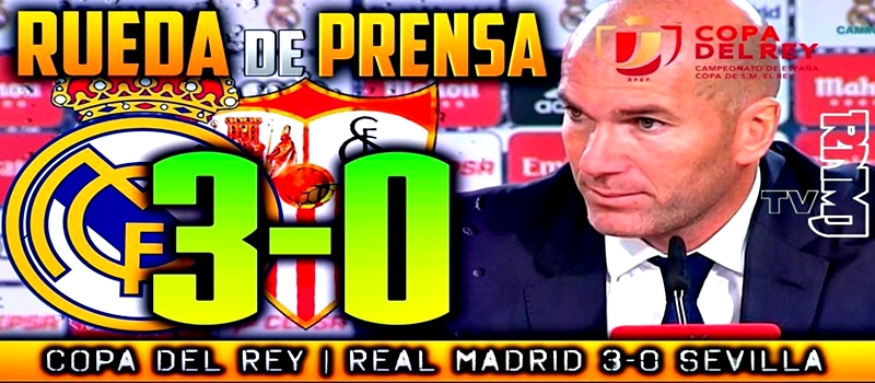 Rueda de prensa de Zinedine Zidane tras el partido ante el Sevilla