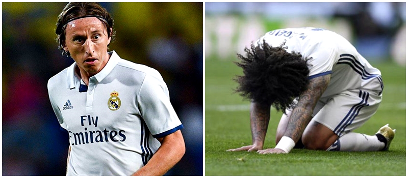 Luka Modric y Marcelo, dos nuevas bajas en el Real Madrid