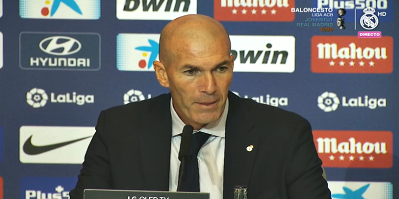 VÍDEO | Rueda de prensa de Zinedine Zidane tras el partido ante el Atlético de Madrid