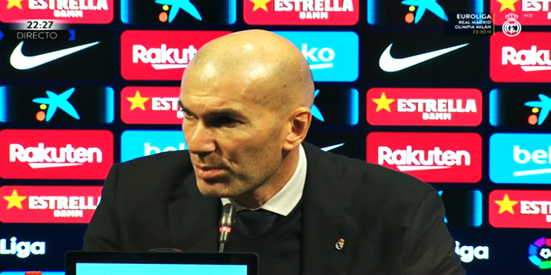 VÍDEO | Rueda de prensa de Zinedine Zidane tras el partido ante el FC Barcelona