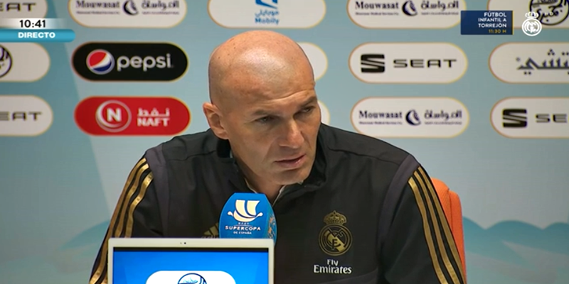 VÍDEO | Rueda de prensa de Zinedine Zidane previa a la final de la Supercopa
