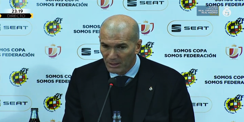 VÍDEO | Rueda de prensa de Zinedine Zidane tras el partido ante el Zaragoza