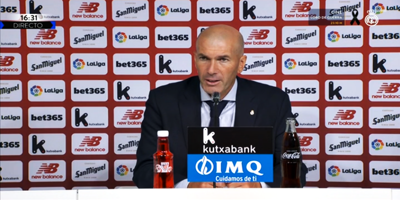 VÍDEO | Rueda de prensa de Zinedine Zidane tras el partido ante el Athletic Club Bilbao