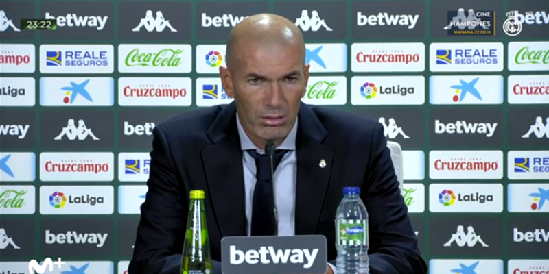 VÍDEO | Rueda de prensa de Zinedine Zidane tras el partido ante el Betis