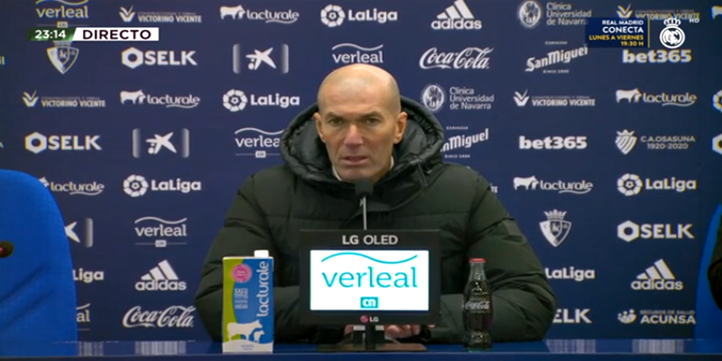 VÍDEO | Rueda de prensa de Zinedine Zidane tras el partido ante Osasuna