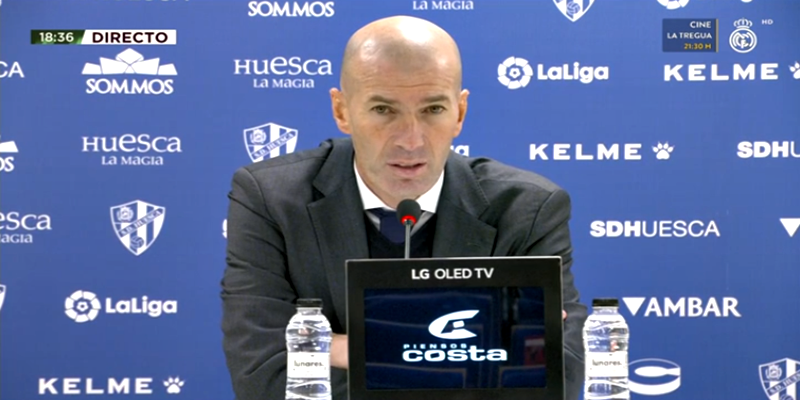 VÍDEO | Rueda de prensa de Zinedine Zidane tras el partido ante el Huesca