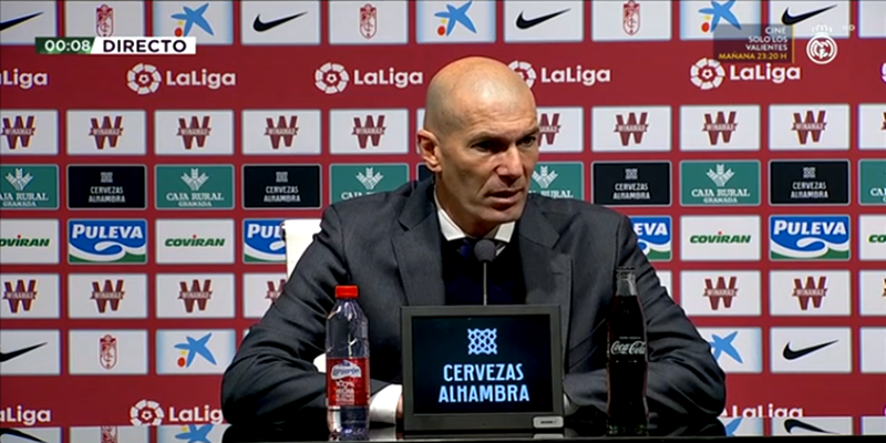 VÍDEO | Rueda de prensa de Zinedine Zidane tras el partido ante el Granada