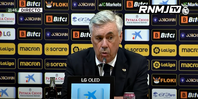 VÍDEO | Rueda de prensa de Carlo Ancelotti tras el partido ante el Cádiz