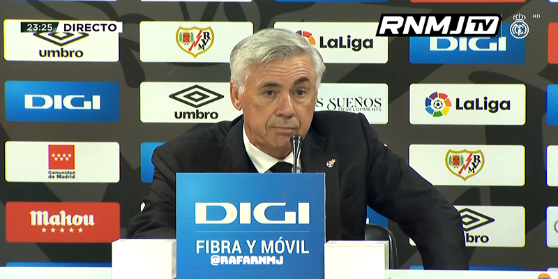 VÍDEO | Rueda de prensa de Carlo Ancelotti tras el partido ante el Rayo Vallecano