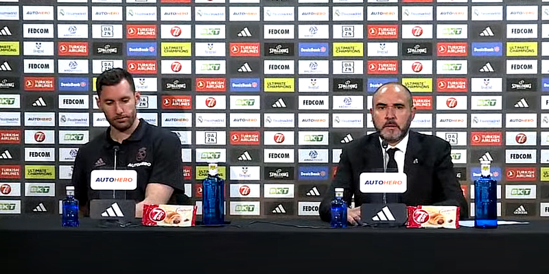 VÍDEO | Rueda de prensa de Chus Mateo y Rudy Fernández tras el segundo partido del playoff ante Partizán