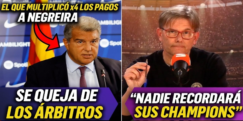 VÍDEO | 🤣 LOS CULÉS SIGUEN LLORANDO POR LA CHAMPIONS DEL REAL MADRID Y LAPORTA ATACA A LOS ÁRBITROS