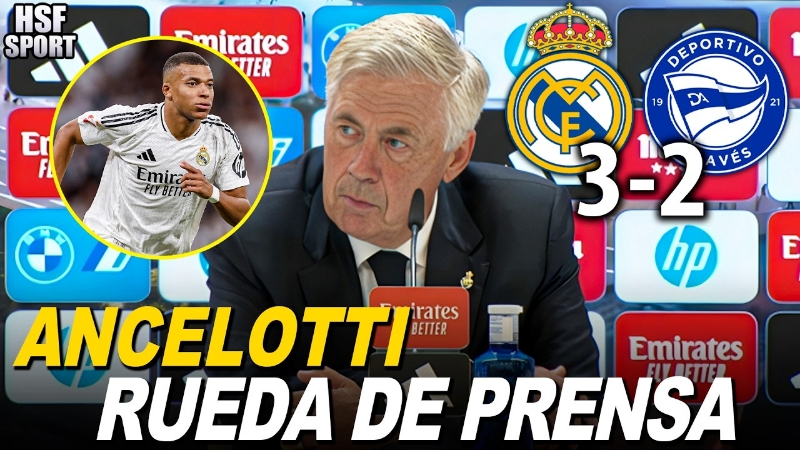 VÍDEO | 📺 RUEDA DE PRENSA DE CARLO ANCELOTTI TRAS EL PARTIDO ANTE EL ALAVÉS