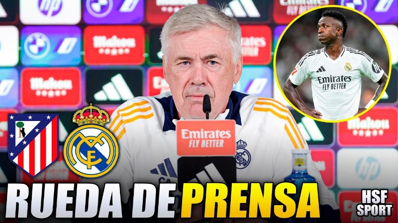 VÍDEO | 📺 RUEDA DE PRENSA DE CARLO ANCELOTTI PREVIA AL PARTIDO ANTE EL ATLÉTICO DE MADRID