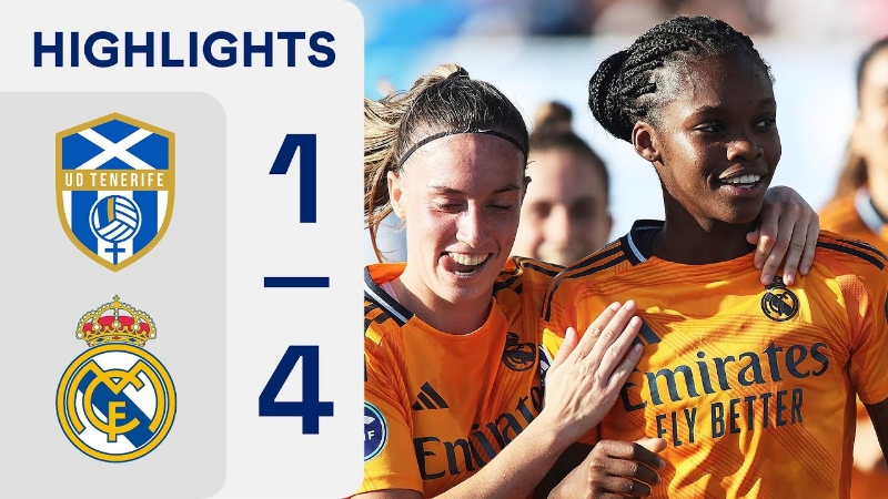 VÍDEO | 📺 HIGHLIGHTS | COSTA ADEJE TENERIFE vs REAL MADRID FEMENINO | ⚽ LIGA F | JORNADA 4