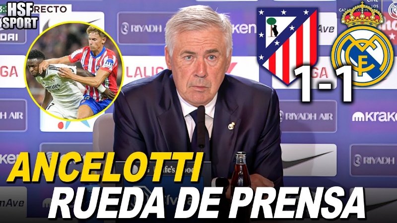 VÍDEO | 📺 RUEDA DE PRENSA DE CARLO ANCELOTTI TRAS EL PARTIDO ANTE EL ATLÉTICO DE MADRID