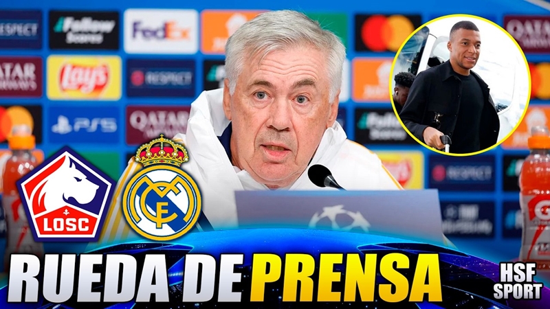 VÍDEO | 📺 RUEDA DE PRENSA DE ANCELOTTI Y TCHOUAMÉNI PREVIA AL PARTIDO ANTE EL LILLE