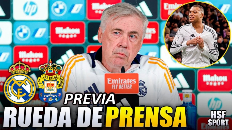 VÍDEO | 📺 RUEDA DE PRENSA DE CARLO ANCELOTTI PREVIA AL PARTIDO ANTE LA UD LAS PALMAS