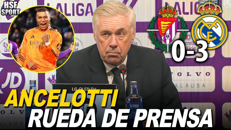 VÍDEO | 📺 RUEDA DE PRENSA DE CARLO ANCELOTTI TRAS EL PARTIDO ANTE EL VALLADOLID