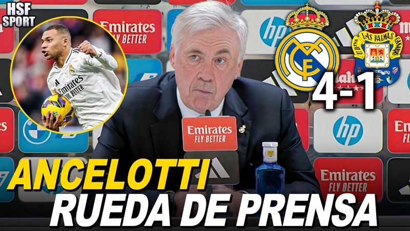 VÍDEO | 📺 RUEDA DE PRENSA DE CARLO ANCELOTTI TRAS EL PARTIDO ANTE LA UD LAS PALMAS