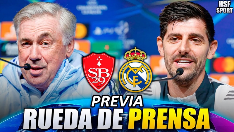 VÍDEO | 📺 RUEDA DE PRENSA DE CARLO ANCELOTTI Y THIBAUT COURTOIS PREVIA AL PARTIDO ANTE EL BREST